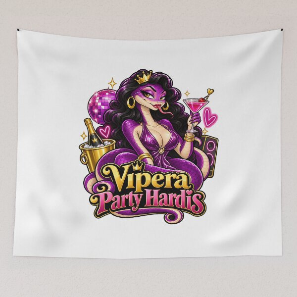 Item preview, Vipera Party Hardis – Glamorous Snake Queen designed and sold by PRINTIONAL.