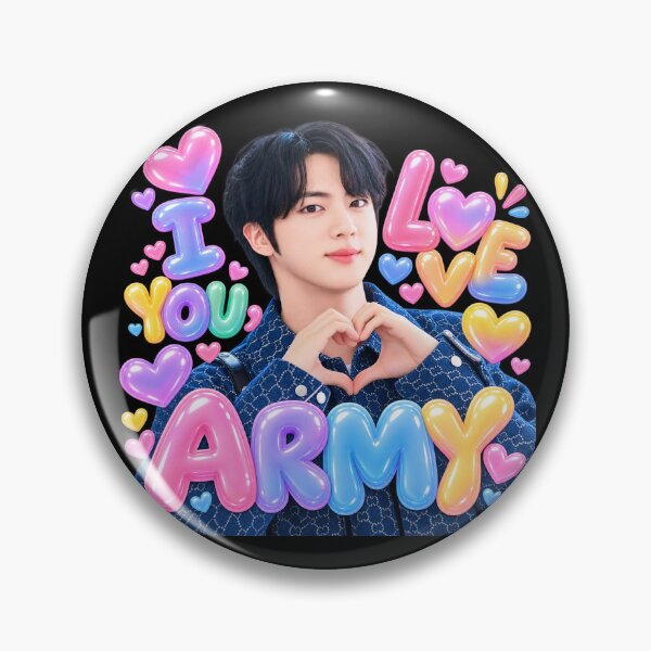 Artikelvorschau, BTS Jin, ich liebe euch, ARMY – Kim Seokjin K-Pop Fan Art entworfen und verkauft von ManggaeJM.