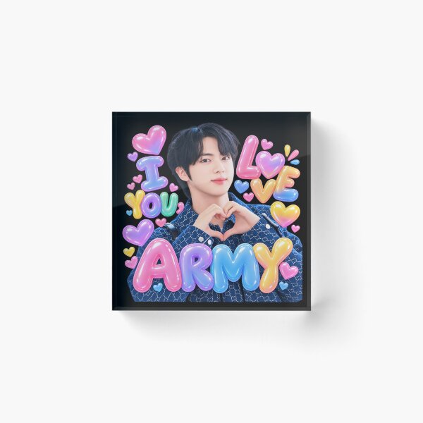 Item preview, BTS Jin I LOVE YOU ARMY – Kim Seokjin K-Pop Fan Art designed and sold by ManggaeJM.