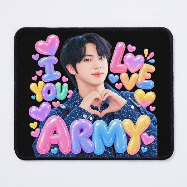 Item preview, BTS Jin I LOVE YOU ARMY – Kim Seokjin K-Pop Fan Art designed and sold by ManggaeJM.