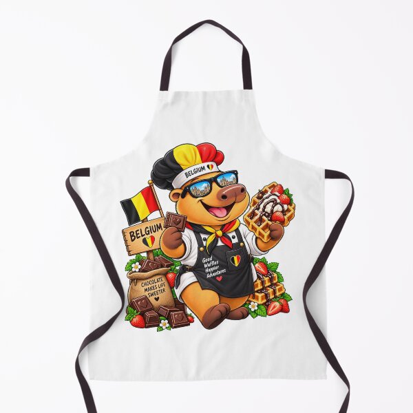 Item preview, Cute Belgium Capybara – Belgian Waffle & Chocolate Adventure designed and sold by CapybaraTravels.