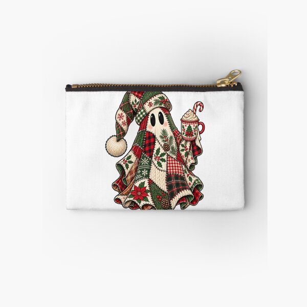Item preview, Patchwork Quilt Christmas Ghost Hot Cocoa Holiday Art designed and sold by DesignArtist.ia.