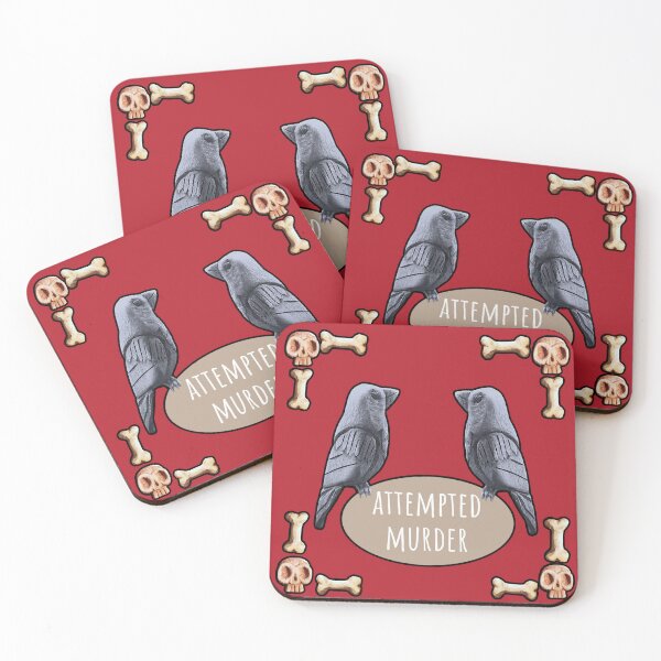 Item preview, Crows and Bones - Attempted Murder - Carved Wood Texture designed and sold by TurquoiseChicken.
