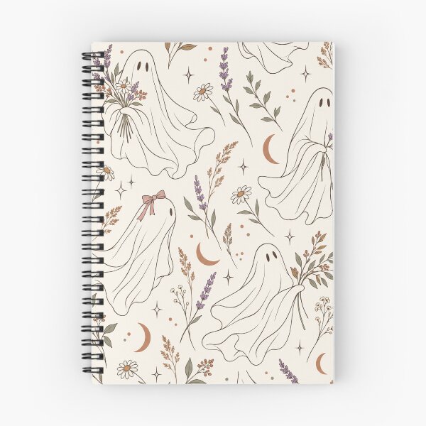 Item preview, Boho Floral Ghost Seamless Pattern Halloween designed and sold by SayMaria.