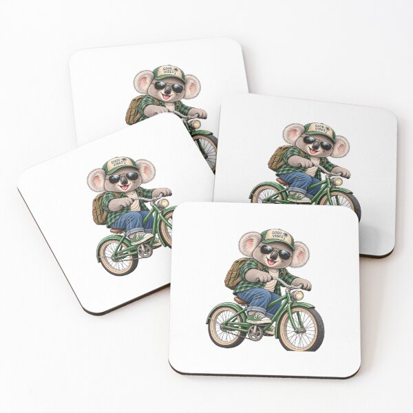 Item preview, Vintage Koala Riding a Bicycle – Retro Cycling Animal Design designed and sold by FootprintofLove.
