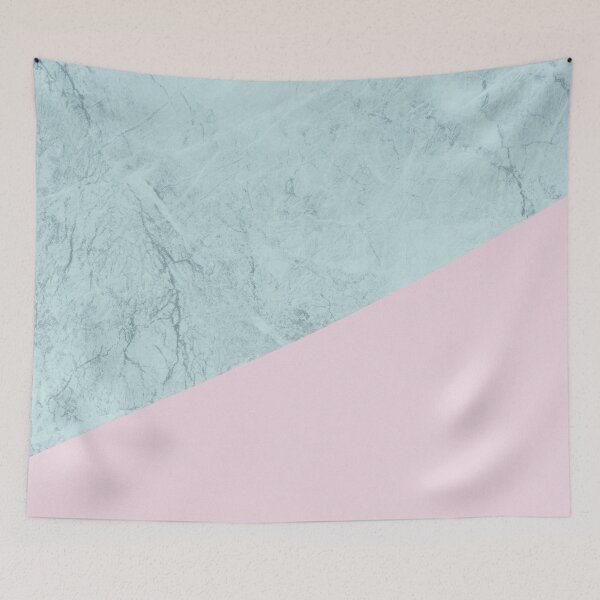 Item preview, pink and blue pastel marble geometric designed and sold by Yanwun.