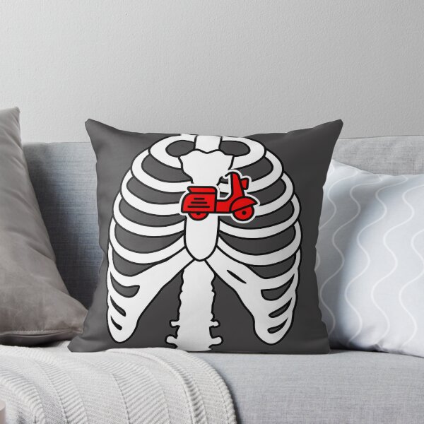 Item preview, Funny Skeleton Riding Scooter Chest Design I Love Scooter Illustration designed and sold by neo5943.
