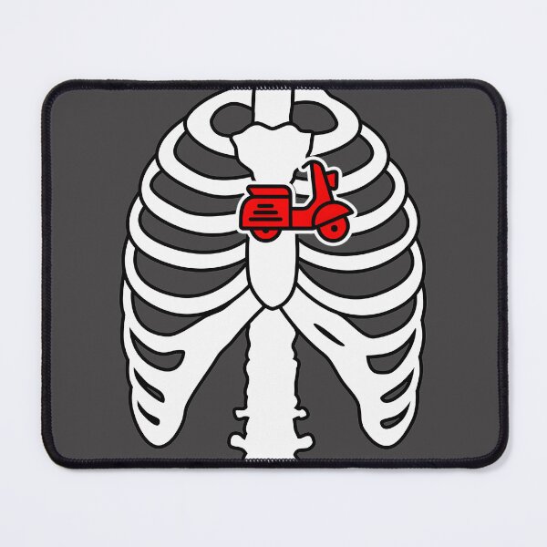 Item preview, Funny Skeleton Riding Scooter Chest Design I Love Scooter Illustration designed and sold by neo5943.