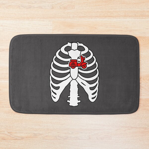Item preview, Funny Skeleton Riding Scooter Chest Design I Love Scooter Illustration designed and sold by neo5943.