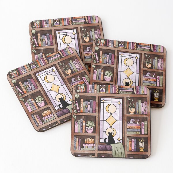 Item preview, Cozy autumnal Library designed and sold by Ellen Wilberg.