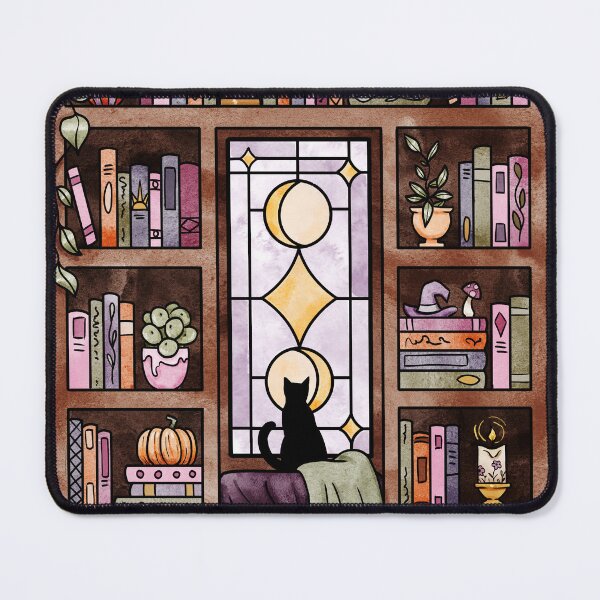 Item preview, Cozy autumnal Library designed and sold by Ellen Wilberg.