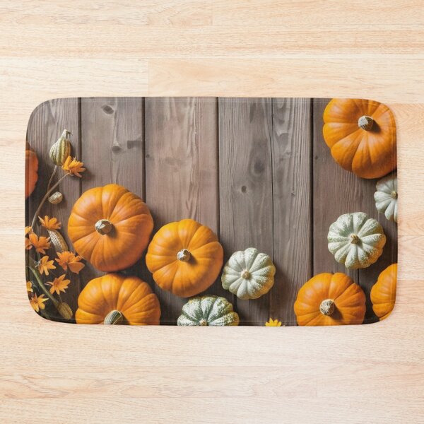 Item preview, Rustic Autumn Pumpkins Harvest on Wooden Board — Fall Thanksgiving Flatlay designed and sold by LYAN-STORE.