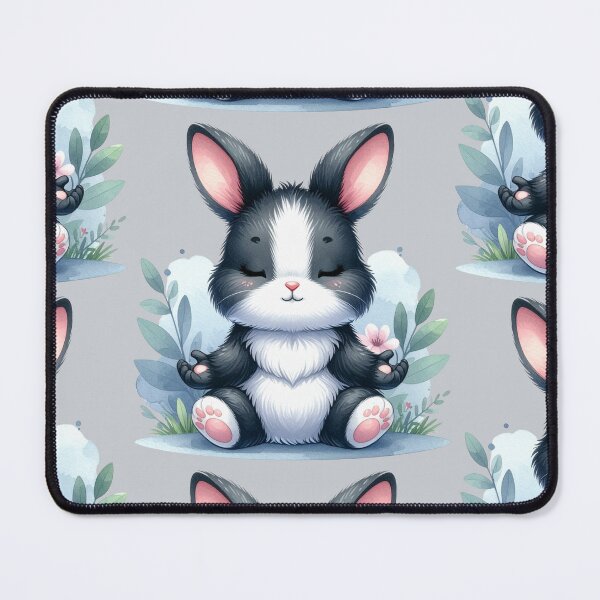 Item preview, Relaxed yoga rabbit in watercolors designed and sold by LiskoDesign.