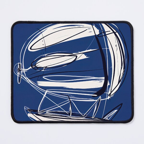 Item preview, Dirigible balloon - Blue Abstract Art designed and sold by shadow-bloom.