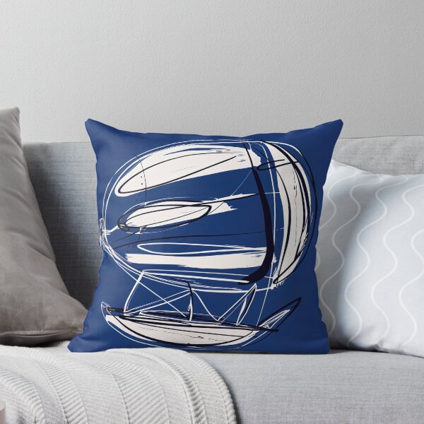 Item preview, Dirigible balloon - Blue Abstract Art designed and sold by shadow-bloom.