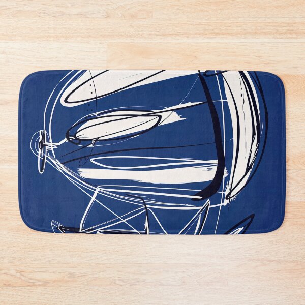 Item preview, Dirigible balloon - Blue Abstract Art designed and sold by shadow-bloom.