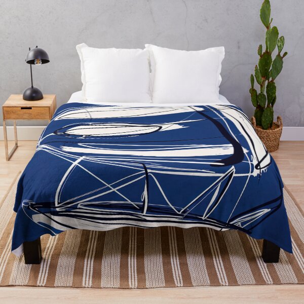 Item preview, Dirigible balloon - Blue Abstract Art designed and sold by shadow-bloom.