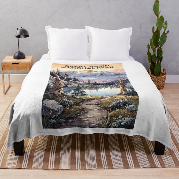 Item preview, Great Basin National Park Nevada Vintage Watercolor Travel designed and sold by Teelogic.