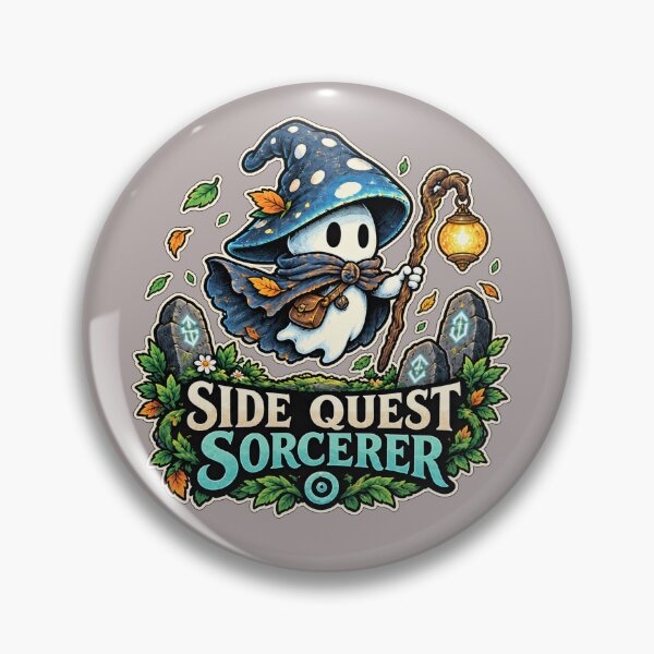 Item preview, Side Quest Sorcerer - Cute Ghost Wizard designed and sold by AcruxUltra.
