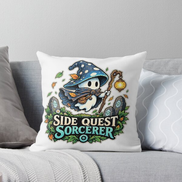 Item preview, Side Quest Sorcerer - Cute Ghost Wizard designed and sold by AcruxUltra.