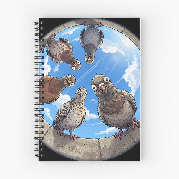Item preview, Funny Pigeons Looking Down Fisheye View designed and sold by AnnArtshock.