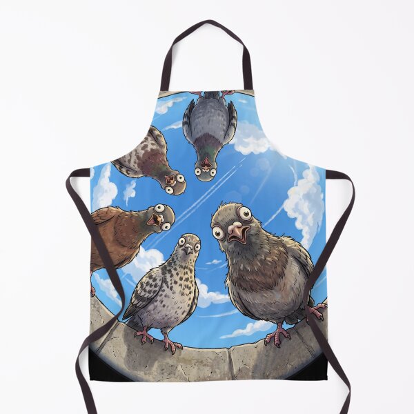 Item preview, Funny Pigeons Looking Down Fisheye View designed and sold by AnnArtshock.