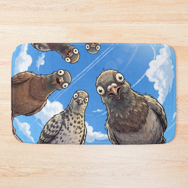 Item preview, Funny Pigeons Looking Down Fisheye View designed and sold by AnnArtshock.