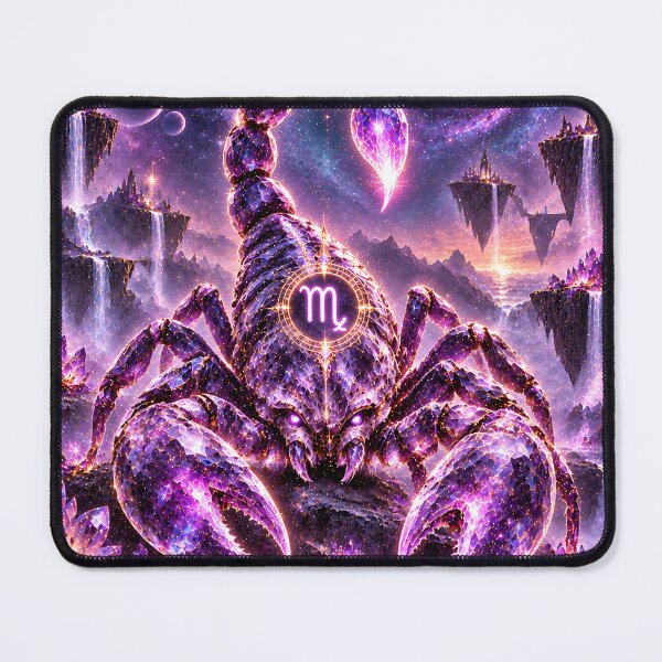 Item preview, Mystic Scorpio Zodiac Scorpion Purple Fantasy Art designed and sold by knuppify.