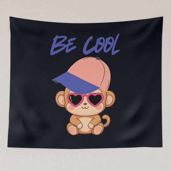 Item preview, Be Cool Cute Monkey with Sunglasses and Cap Design  Tagi (Tags - oddzielone przecinkami) designed and sold by Evelashop.