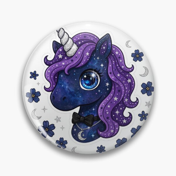 Item preview, Midnight Galaxy Unicorn | Cute Dark Celestial Unicorn With Moon designed and sold by HealingEraInk.