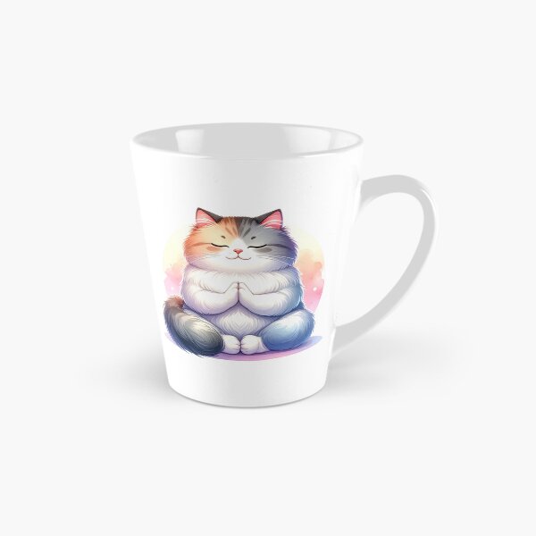 Item preview, Relaxed yoga cat in watercolors designed and sold by LiskoDesign.