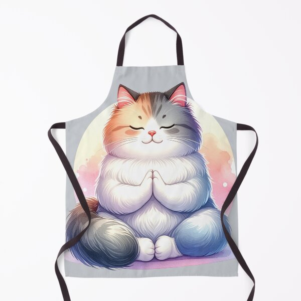 Item preview, Relaxed yoga cat in watercolors designed and sold by LiskoDesign.