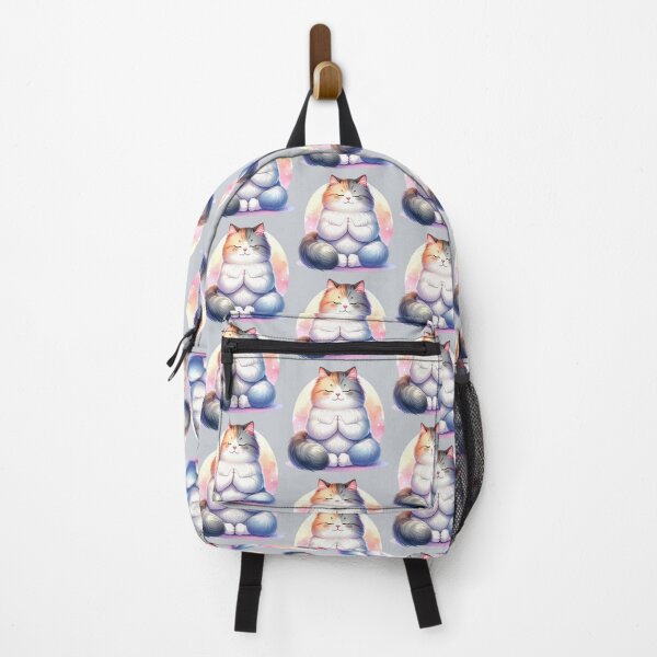Item preview, Relaxed yoga cat in watercolors designed and sold by LiskoDesign.