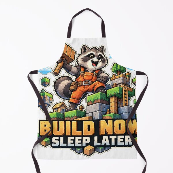 Item preview, Build Now Sleep Later - Raccoon Builder designed and sold by AcruxUltra.
