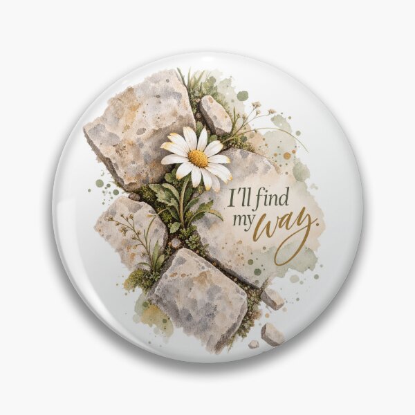 Item preview, I'll Find My Way – Daisy among stones designed and sold by NiSchi LaVida.