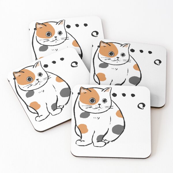 Item preview, Awkward Silence Funny Staring Chubby Calico Cat designed and sold by TarunekoT.