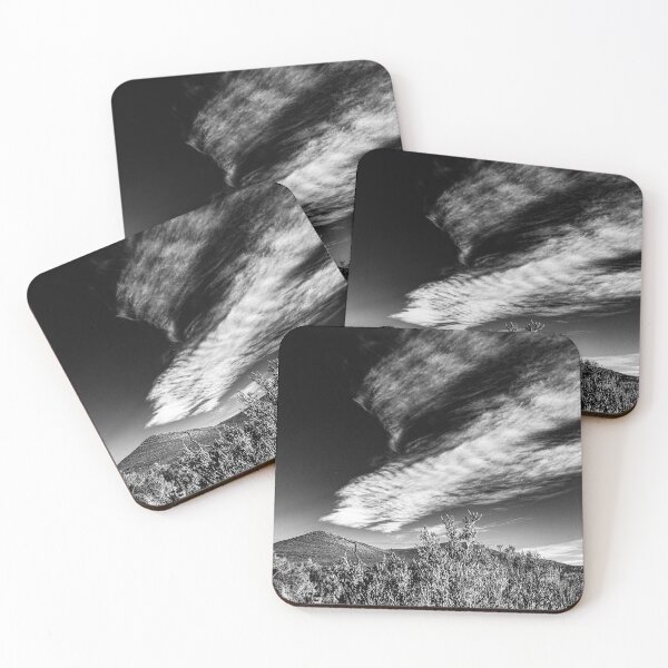 Item preview, High plateau sky, black and white cirrus clouds. designed and sold by Keltoi-art.