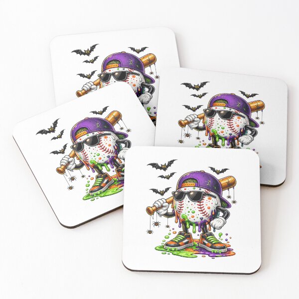 Item preview, Halloween Drip Baseball Mascot with Dripping Slime designed and sold by nryum.