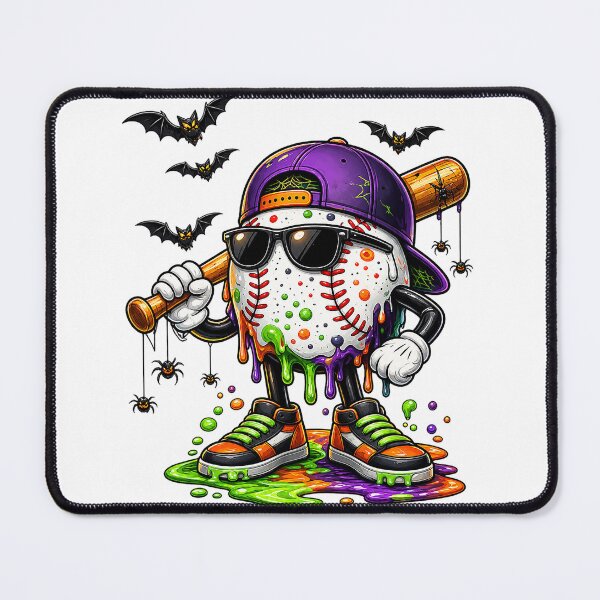 Item preview, Halloween Drip Baseball Mascot with Dripping Slime designed and sold by nryum.