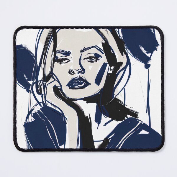 Item preview, Disappointment - Blue Abstract Art designed and sold by shadow-bloom.