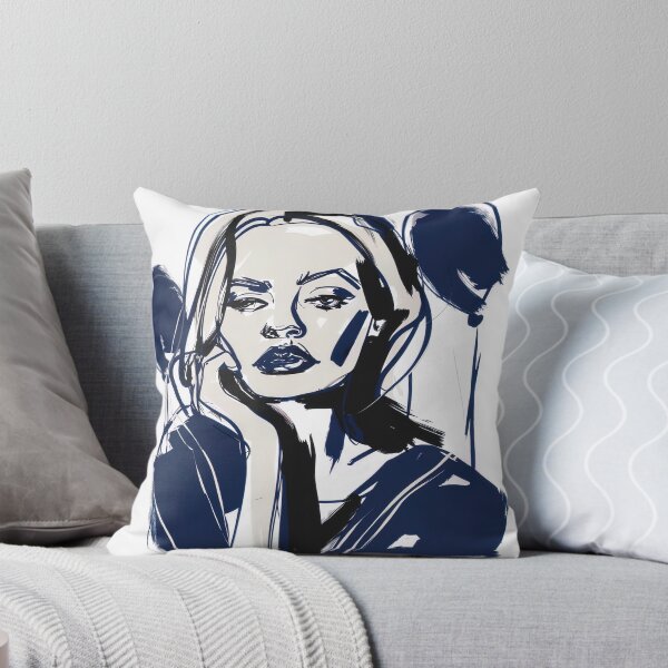 Item preview, Disappointment - Blue Abstract Art designed and sold by shadow-bloom.