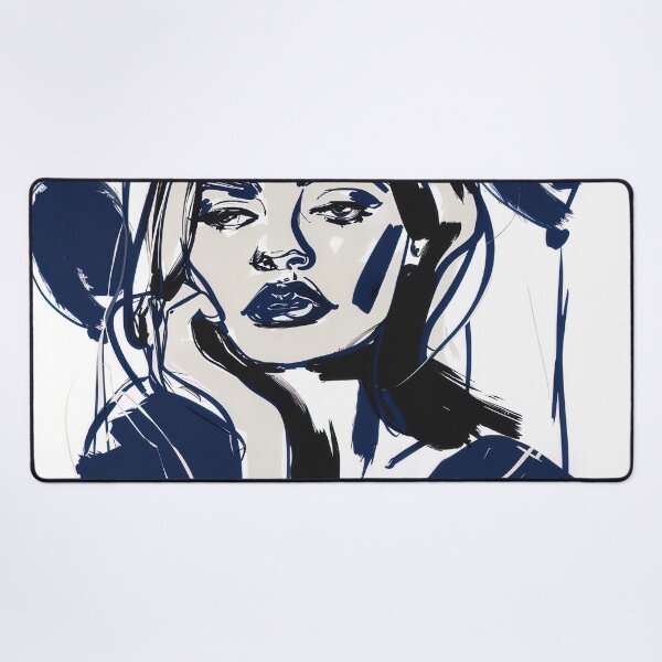 Item preview, Disappointment - Blue Abstract Art designed and sold by shadow-bloom.