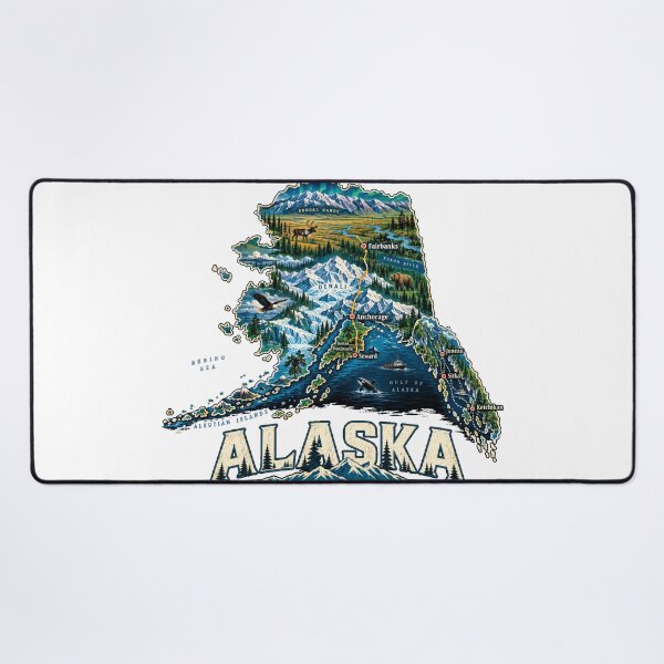 Item preview, Vintage Alaska Travel Souvenir Landmark Gift designed and sold by MichaeIRellov.