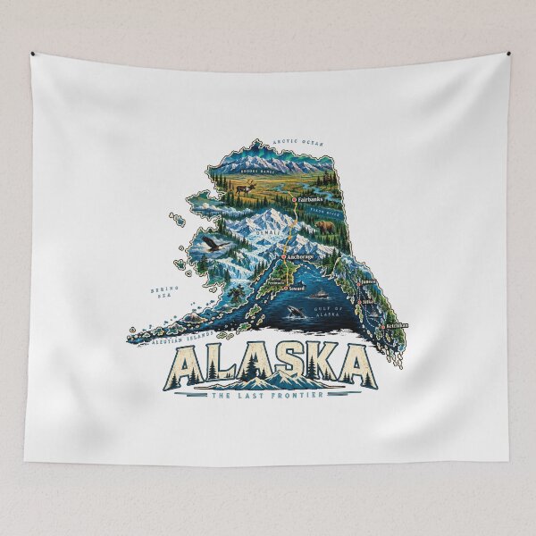 Item preview, Vintage Alaska Travel Souvenir Landmark Gift designed and sold by MichaeIRellov.
