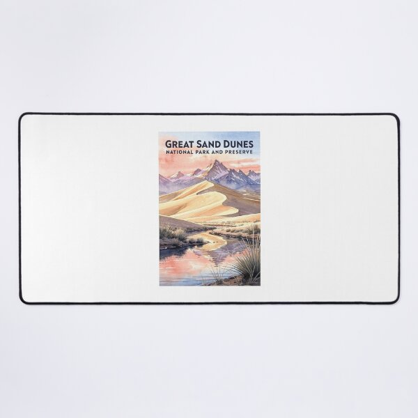 Item preview, Great Sand Dunes National Park and Preserve Colorado Vintage Watercolor Travel designed and sold by Teelogic.