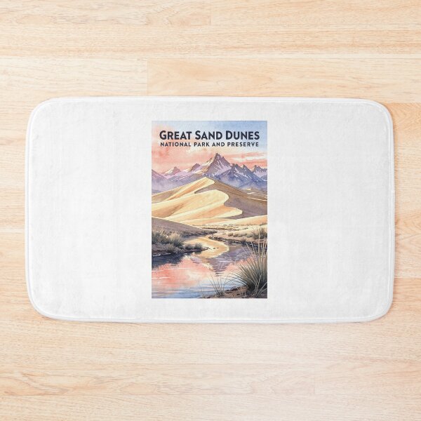 Item preview, Great Sand Dunes National Park and Preserve Colorado Vintage Watercolor Travel designed and sold by Teelogic.