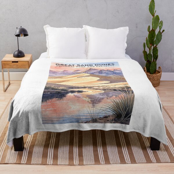 Item preview, Great Sand Dunes National Park and Preserve Colorado Vintage Watercolor Travel designed and sold by Teelogic.