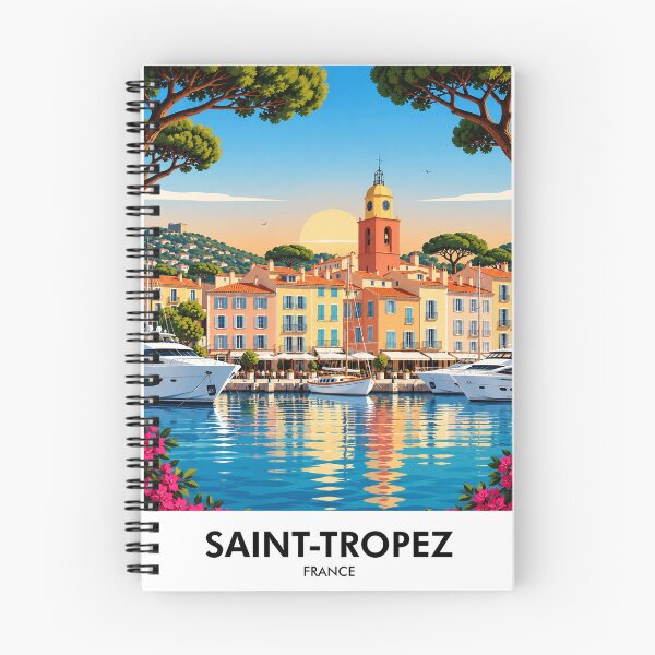 Item preview, Saint-Tropez Retro Travel Print designed and sold by HomeLivingCo.