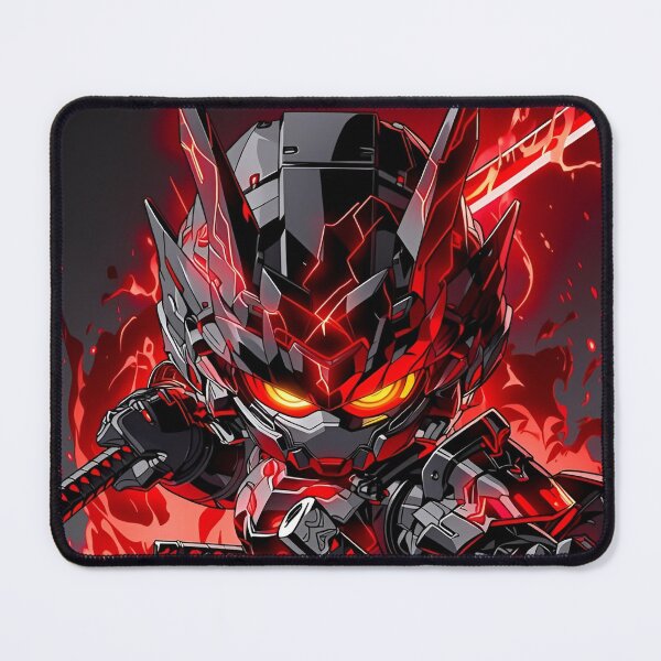 Item preview, Cyber Samurai Mecha Warrior – Red Neon Anime Robot Armor designed and sold by Dyan4.