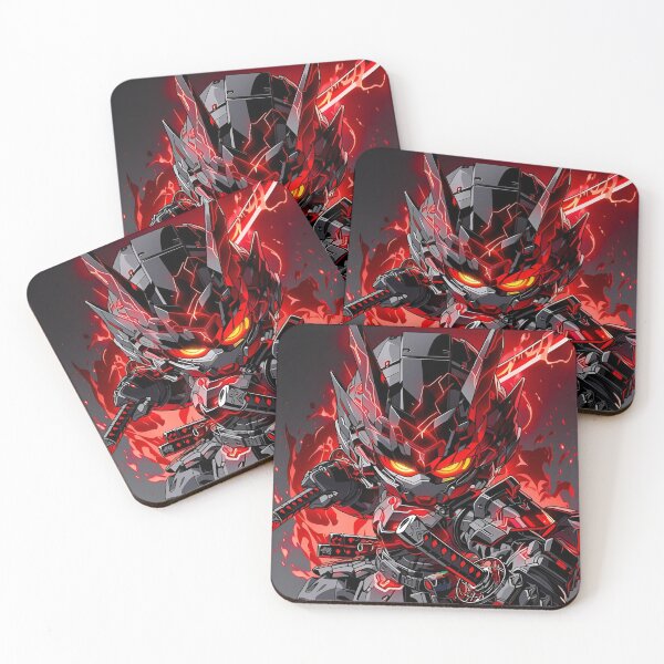 Item preview, Cyber Samurai Mecha Warrior – Red Neon Anime Robot Armor designed and sold by Dyan4.